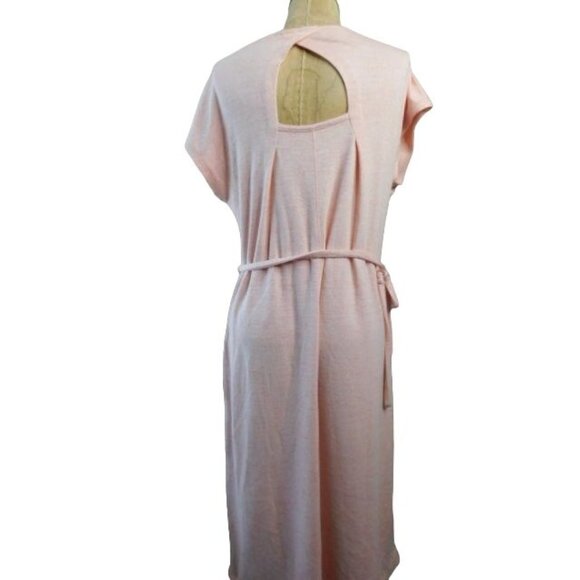 T by Talbots Size M Medium Tie Belt Cut Out Back Knit Casual Dress - Picture 3 of 3